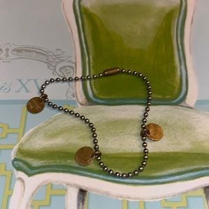 Twisted Silver Coin bracelet